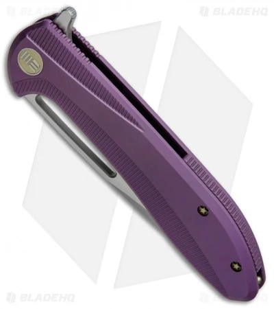 We Knife Co. Cirrus 615B Frame Lock Knife Purple Titanium (3.7" BB/Satin) 2 We Knife Co. Cirrus 615B Frame Lock Knife Purple Titanium (3.7" BB/Satin) - Image 2