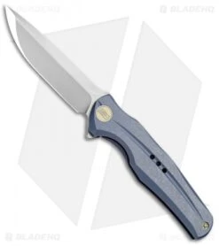 WE Knife Co. 601M Frame Lock Knife Blue Titanium (3.75" Bead Blast)