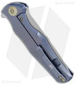 WE Knife Co. 601M Frame Lock Knife Blue Titanium (3.75" Bead Blast) -We Knife Co. WE Knife Ti Blue BB 601M BHQ 51553 jr side 2