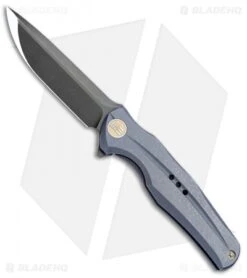 WE Knife Co. 601H Frame Lock Knife Blue Titanium (3.75" Black)