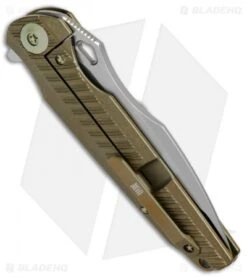 WE Knife Co. 612J Frame Lock Knife Bronze Titanium (4" Stonewash/Satin) -We Knife Co. WE Knife Ti Bronze TT SW 612J BHQ 51537 jr side