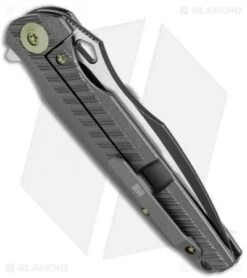 WE Knife Co. 612G Frame Lock Knife Gray Titanium (4" Black/Satin) -We Knife Co. WE Knife Ti Gray TT Black 612G BHQ 51535 jr side