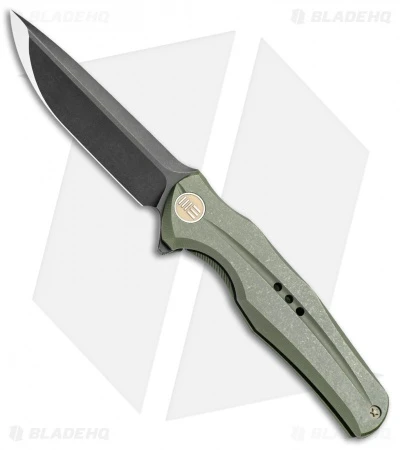 WE Knife Co. 601C Frame Lock Knife Green Titanium (3.75" Black) 1 WE Knife Co. 601C Frame Lock Knife Green Titanium (3.75" Black)
