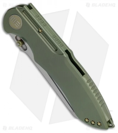 WE Knife Co. 620F Frame Lock Knife Green Titanium (4" Stonewash) 2 WE Knife Co. 620F Frame Lock Knife Green Titanium (4" Stonewash) - Image 2