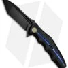 WE Knife Co. 608F Tanto Frame Lock Knife Black Titanium (4" Black SW)