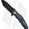 WE Knife Co. 608I Tanto Frame Lock Knife Blue Titanium (4" Black SW)