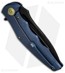 WE Knife Co. 608I Tanto Frame Lock Knife Blue Titanium (4" Black SW) -We Knife Co. WE Knife Titanium BLUE Tanto Black SW 608I BHQ 49809 jr side