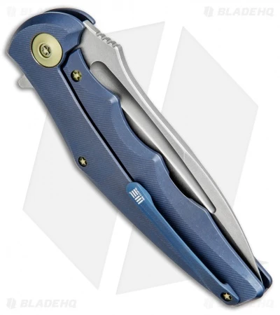 WE Knife Co. 608J Tanto Frame Lock Knife Blue Titanium (4" Stonewash) 3 WE Knife Co. 608J Tanto Frame Lock Knife Blue Titanium (4" Stonewash) - Image 3