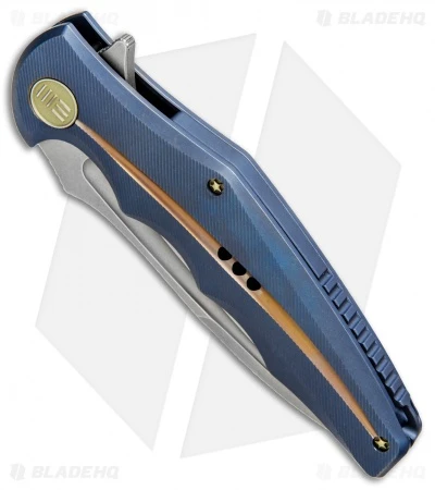 WE Knife Co. 608J Tanto Frame Lock Knife Blue Titanium (4" Stonewash) 2 WE Knife Co. 608J Tanto Frame Lock Knife Blue Titanium (4" Stonewash) - Image 2