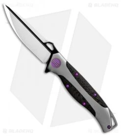 WE Knife Co. 606CFC Frame Lock Knife CF/Ti (3.5" Two-Tone)