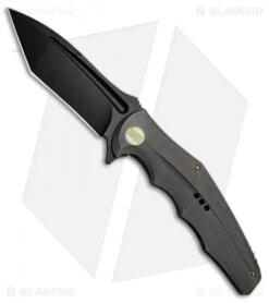 WE Knife Co. 608C Tanto Frame Lock Knife Gray Titanium (4" Black SW)