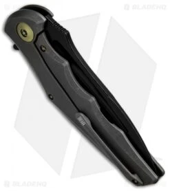 WE Knife Co. 608C Tanto Frame Lock Knife Gray Titanium (4" Black SW) -We Knife Co. WE Knife Titanium GRAY Tanto Black SW 608C BHQ 49803 jr side