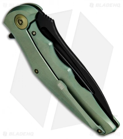 WE Knife Co. 608A Tanto Frame Lock Knife Green Titanium (4" Black SW) 3 WE Knife Co. 608A Tanto Frame Lock Knife Green Titanium (4" Black SW) - Image 3