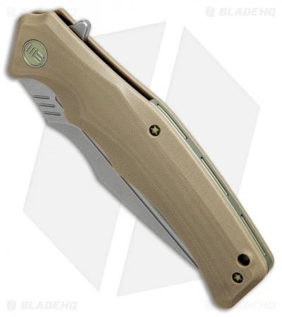 WE Knife Co. Thraex Liner Lock Knife Tan G-10 (3.9" Stonewash) 709D 2 WE Knife Co. Thraex Liner Lock Knife Tan G-10 (3.9" Stonewash) 709D - Image 2