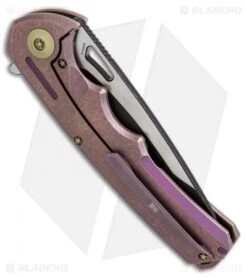 WE Knife Co. 611A Frame Lock Knife Purple Titanium (3.75" Two-Tone) -We Knife Co. WE knife co 611A purple ti two tone BHQ 50377 er side
