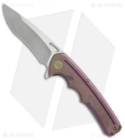 WE Knife Co. 611B Frame Lock Knife Purple Titanium (3.75" Stonewash) 1 WE Knife Co. 611B Frame Lock Knife Purple Titanium (3.75" Stonewash)