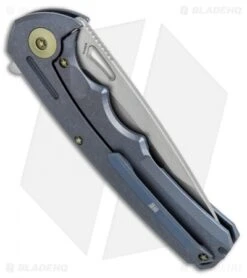 WE Knife Co. 611D Frame Lock Knife Blue Titanium (3.75" Stonewash) -We Knife Co. WE knife co 611D blue ti sw BHQ 50380 er side