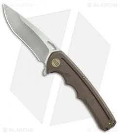 WE Knife Co. 611J Frame Lock Knife Bronze Titanium (3.75" Stonewash)