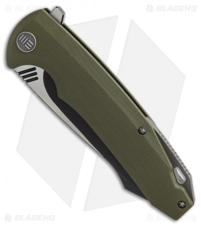 WE Knife Co. 617C Liner Lock Flipper Knife Green G-10 (3.8" Black, Satin) 2 WE Knife Co. 617C Liner Lock Flipper Knife Green G-10 (3.8" Black, Satin) - Image 2