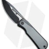 WE Knife Co. Baloo Frame Lock Knife Black Ti/Gray G-10 (3.3" Black SW) WE21033-1