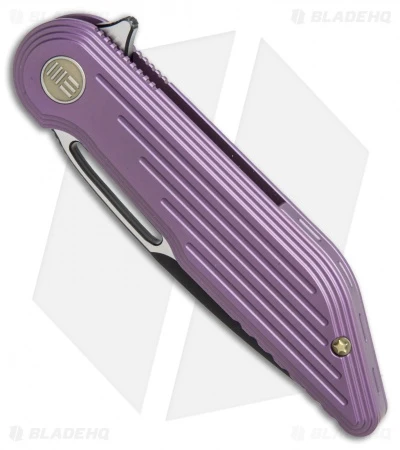 WE Knife Co. 616A Resonance Frame Lock Knife Purple Titanium (3.1" Black, Satin) 2 WE Knife Co. 616A Resonance Frame Lock Knife Purple Titanium (3.1" Black, Satin) - Image 2