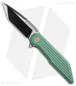 WE Knife Co. 616C Resonance Frame Lock Knife Teal Titanium (3.1" Black, Satin)