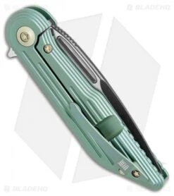 WE Knife Co. 616C Resonance Frame Lock Knife Teal Titanium (3.1" Black, Satin) -We Knife Co. WE knives 616C Resonance teal ti black satin BHQ 51869 er side jr