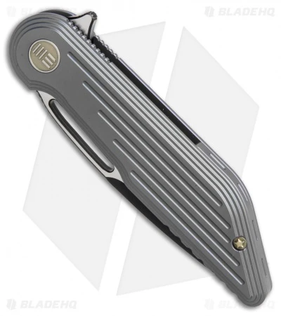 WE Knife Co. 616E Resonance Frame Lock Knife Gray Titanium (3.1" Black, Satin) 2 WE Knife Co. 616E Resonance Frame Lock Knife Gray Titanium (3.1" Black, Satin) - Image 2