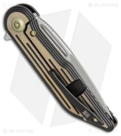 WE Knife Co. 616L Resonance Frame Lock Knife Black/Gold Ti (3.1" Stonewash) -We Knife Co. WE knives 616L Resonance black gold ti sw satin BHQ 51878 er side
