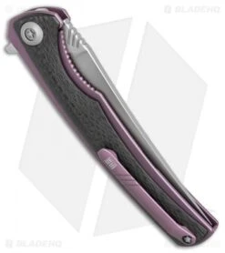 WE Knife Co. 704CF-A Liner Lock Knife Carbon Fiber/Purple Ti (3.6" Hand Rubbed) 6 WE Knife Co. 704CF-A Liner Lock Knife Carbon Fiber/Purple Ti (3.6" Hand Rubbed) -We Knife Co. We Knife Co 704CF A cf purple ti hand rubbed BHQ 68691 er side