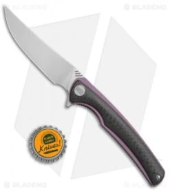 WE Knife Co. 704CF-A Liner Lock Knife Carbon Fiber/Purple Ti (3.6" Hand Rubbed) 7 WE Knife Co. 704CF-A Liner Lock Knife Carbon Fiber/Purple Ti (3.6" Hand Rubbed) -We Knife Co. We Knife Co 704CF A cf purple ti hand rubbed BHQ 68691 er size