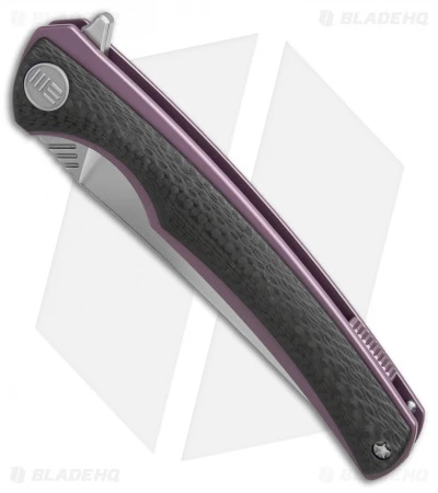WE Knife Co. 704CF-A Liner Lock Knife Carbon Fiber/Purple Ti (3.6" Hand Rubbed) 2 WE Knife Co. 704CF-A Liner Lock Knife Carbon Fiber/Purple Ti (3.6" Hand Rubbed) - Image 2