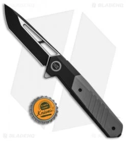 WE Knife Co. Arsenal Frame Lock Knife Black Titanium/Gray G-10 (3.5" Two Tone) -We Knife Co. We Knife Co Arsenal Frame Lock Knife Black Ti Gray G 10 3in 5cm Two Tone BHQ 137733 td size