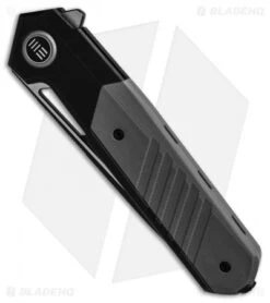 WE Knife Co. Arsenal Frame Lock Knife Black Titanium/Gray G-10 (3.5" Two Tone) -We Knife Co. We Knife Co Arsenal Frame Lock Knife Black Ti Gray G 10 3in 5cm Two Tone BHQ 137733 td spine