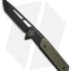 WE Knife Co. Arsenal Frame Lock Knife Black Titanium/Green G-10 (3.5" Black)