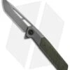 WE Knife Co. Arsenal Frame Lock Knife Gray Titanium/Green G-10 (3.5" Stonewash)
