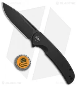 WE Knife Co. Beacon Frame Lock Knife Black Titanium (3.5" Black Stonewash) -We Knife Co. We Knife Co Beacon Frame Lock Black Titanium 3in 5cm Black Stonewash BHQ 138568 td size