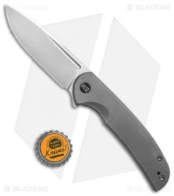 WE Knife Co. Beacon Frame Lock Knife Titanium (3.5" Bead Blast) -We Knife Co. We Knife Co Beacon Frame Lock Titanium 3in 5cm Bead Blast BHQ 138566 td size