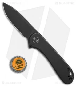 WE Knife Co. Elementum Frame Lock Black Titanium (3" Black Stonewash 20CV) -We Knife Co. We Knife Co Elementum Frame Lock Black Ti 3in Black Stonewash 20CV BHQ 138573 td size