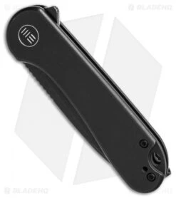 WE Knife Co. Elementum Frame Lock Black Titanium (3" Black Stonewash 20CV) -We Knife Co. We Knife Co Elementum Frame Lock Black Ti 3in Black Stonewash 20CV BHQ 138573 td spine