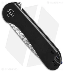 WE Knife Co. Elementum Frame Lock Black Titanium (3" Damascus) -We Knife Co. We Knife Co Elementum Frame Lock Black Ti 3in Damascus BHQ 138575 td spine