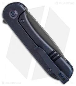 WE Knife Co. Elementum Frame Lock Blue Titanium (3" Stonewash 20CV) -We Knife Co. We Knife Co Elementum Frame Lock Blue Ti 3in Stonewash 20CV BHQ 138572 td side