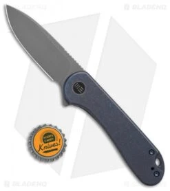 WE Knife Co. Elementum Frame Lock Blue Titanium (3" Stonewash 20CV) -We Knife Co. We Knife Co Elementum Frame Lock Blue Ti 3in Stonewash 20CV BHQ 138572 td size