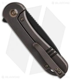 WE Knife Co. Elementum Frame Lock Bronze Titanium (3" Black Stonewash 20CV) -We Knife Co. We Knife Co Elementum Frame Lock Bronze Ti 3in Black Stonewash 20CV BHQ 138585 td side