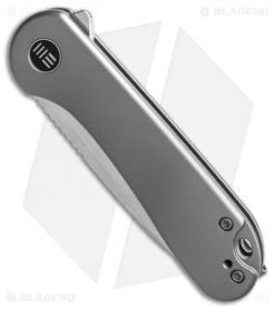 WE Knife Co. Elementum Frame Lock Gray Titanium (3" Satin 20CV) -We Knife Co. We Knife Co Elementum Frame Lock Gray Ti 3in Satin 20CV BHQ 138571 td spine