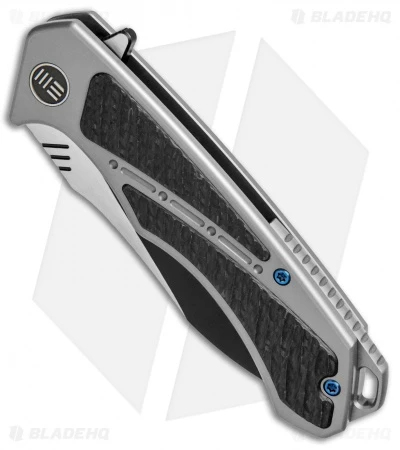 WE Knife Co. Minitor Flipper Knife Gray Ti/CF (3.4" Black) 801C 2 WE Knife Co. Minitor Flipper Knife Gray Ti/CF (3.4" Black) 801C - Image 2