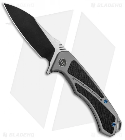 WE Knife Co. Minitor Flipper Knife Gray Ti/CF (3.4" Black) 801C 1 WE Knife Co. Minitor Flipper Knife Gray Ti/CF (3.4" Black) 801C