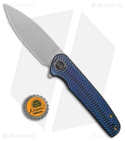 WE Knife Co. Shakan Frame Lock Knife Black/Blue Titanium (2.97" BB) WE20052C-1 -We Knife Co. We Knife Co Shakan FL Black Blue Ti BB BHQ 174412 jr bottlecap