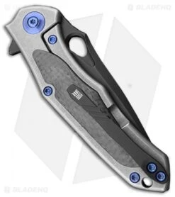 WE Knife Co. Vapor Frame Lock Knife SW Ti/Carbon Fiber (2.95" Black) 804E -We Knife Co. We Knife Co Vapor FL SW Ti CF Black 804E BHQ 83819 jr side