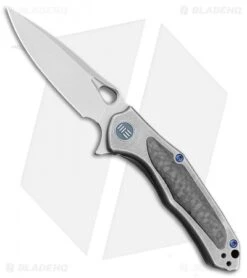 WE Knife Co. Vapor Frame Lock Knife SW Ti/Carbon Fiber (2.95" Stonewash) 804F